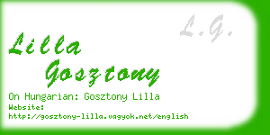 lilla gosztony business card